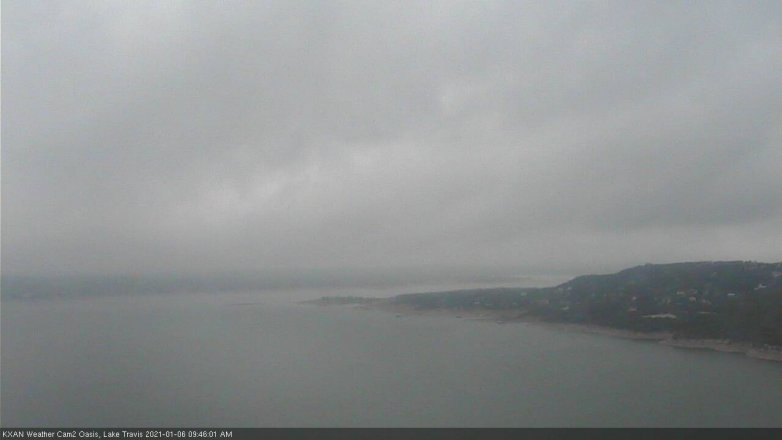 Lake Travis webcam, January 6, 2021 9:45 AM CT