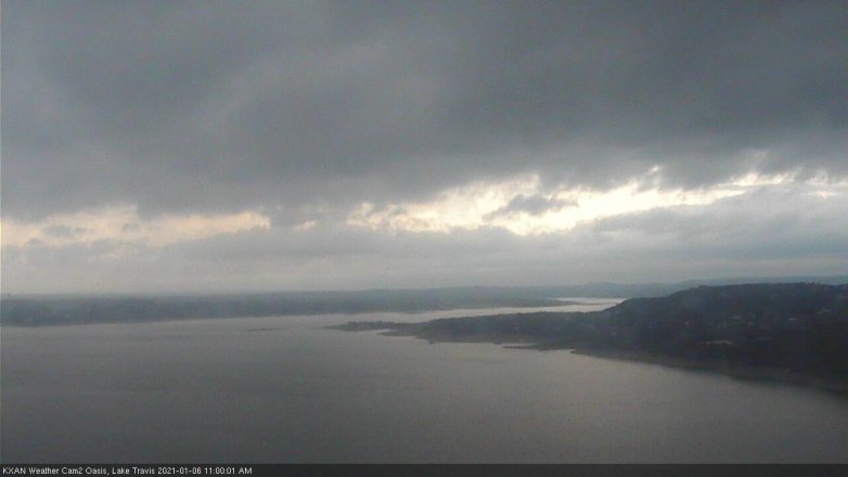 Lake Travis webcam, January 6, 2021 11:00 AM CT
