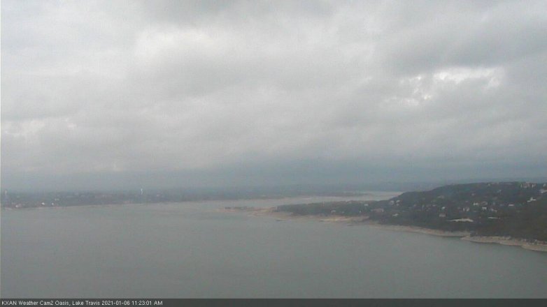 Lake Travis webcam, January 6, 2021 11:25 AM CT