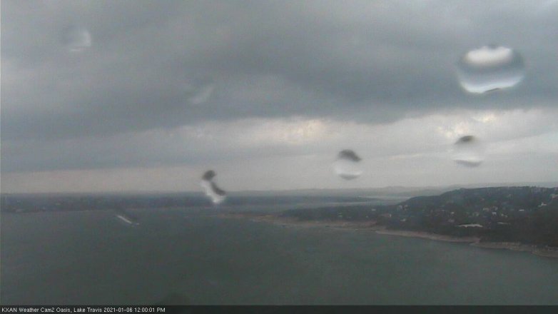 Lake Travis webcam, January 6, 2021 12:00 PM CT