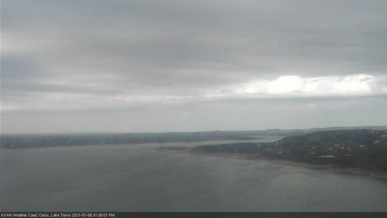 Lake Travis webcam, January 6, 2021 1:00 PM CT