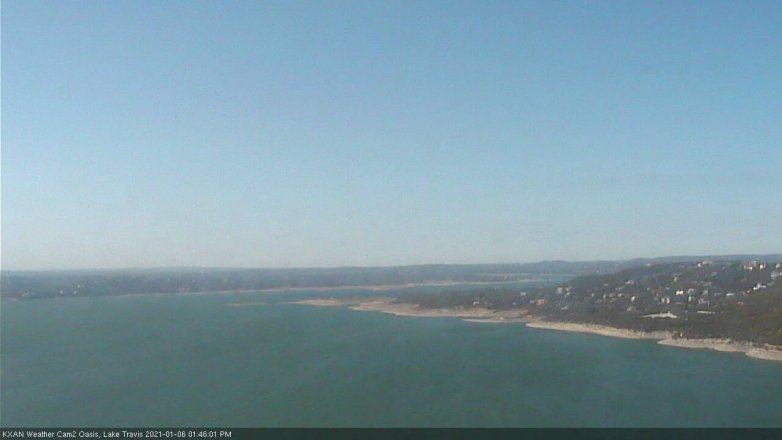 Lake Travis webcam, January 6, 2021 1:45 PM CT