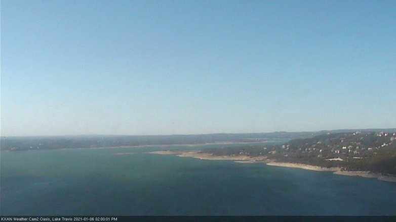 Lake Travis webcam, January 6, 2021 2:00 PM CT