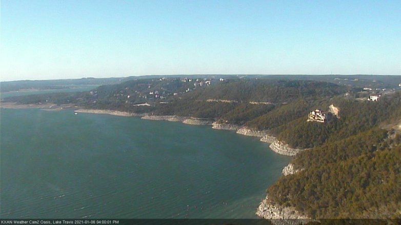 Lake Travis webcam, January 6, 2021 4:00 PM CT