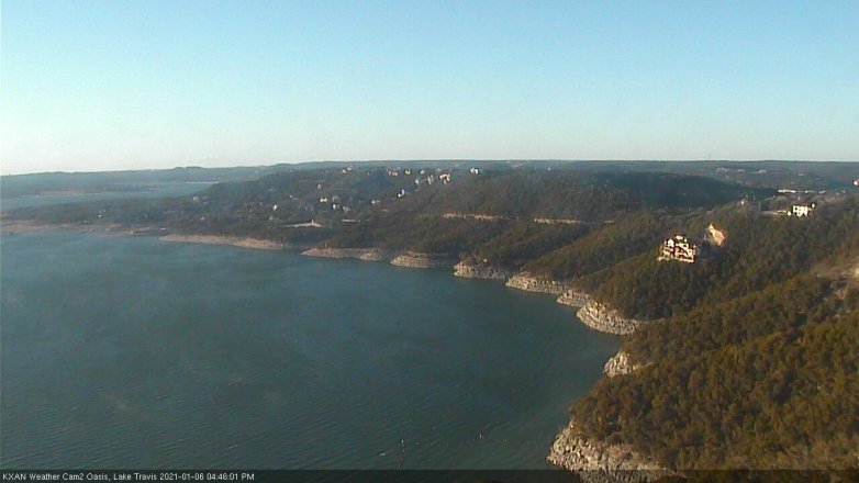 Lake Travis webcam, January 6, 2021 4:45 PM CT