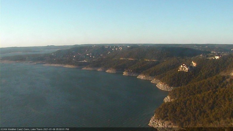 Lake Travis webcam, January 6, 2021 5:00 PM CT