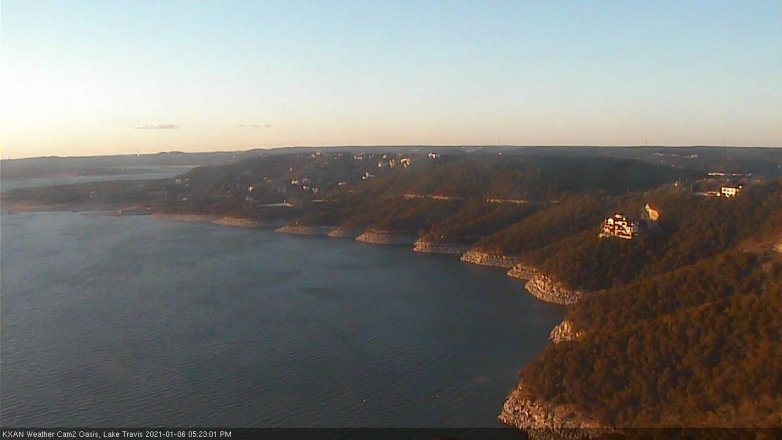 Lake Travis webcam, January 6, 2021 5:25 PM CT