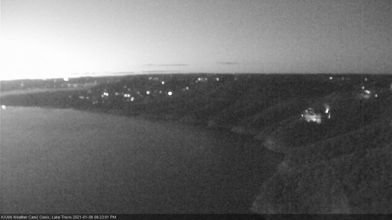 Lake Travis webcam, January 6, 2021 6:25 PM CT