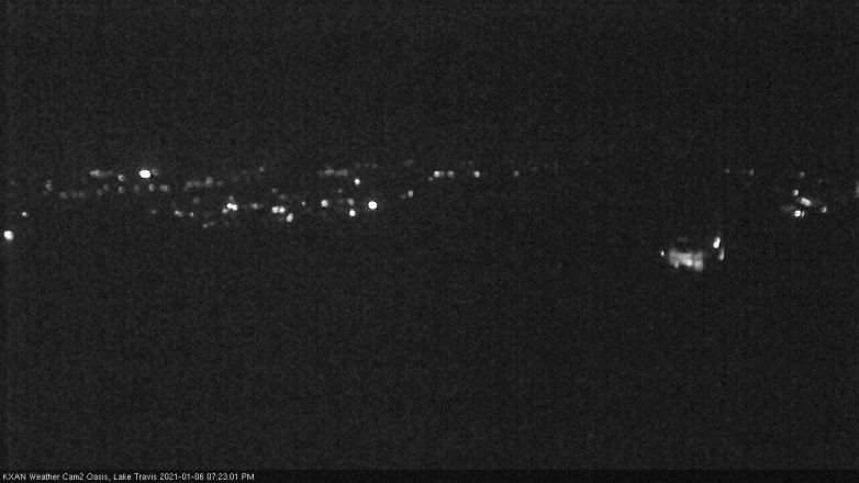 Lake Travis webcam, January 6, 2021 7:25 PM CT