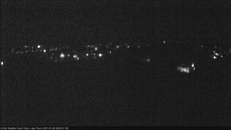Lake Travis webcam, January 6, 2021 8:00 PM CT