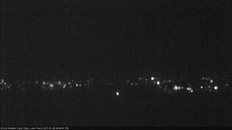 Lake Travis webcam, January 6, 2021 8:45 PM CT