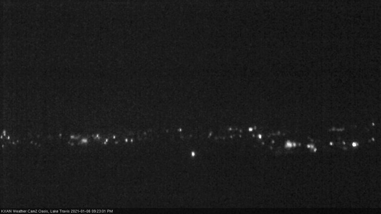 Lake Travis webcam, January 6, 2021 9:25 PM CT