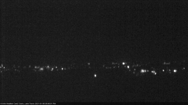 Lake Travis webcam, January 6, 2021 9:45 PM CT