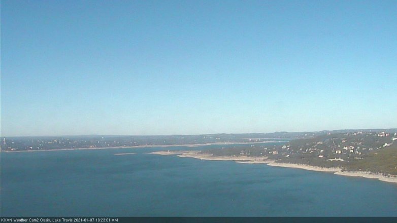 Lake Travis webcam, January 7, 2021 10:25 AM CT