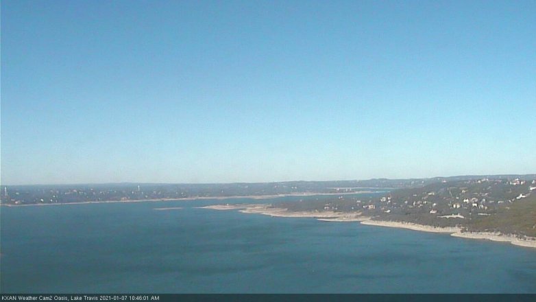 Lake Travis webcam, January 7, 2021 10:45 AM CT