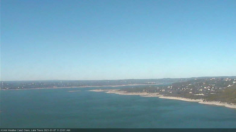 Lake Travis webcam, January 7, 2021 11:25 AM CT