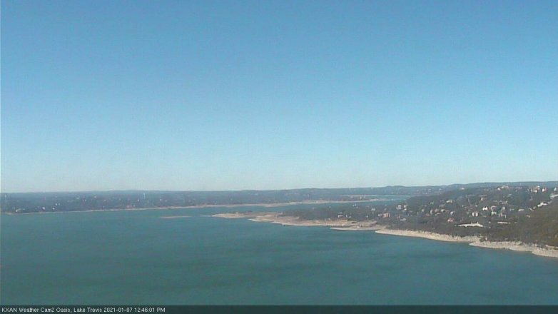 Lake Travis webcam, January 7, 2021 12:45 PM CT