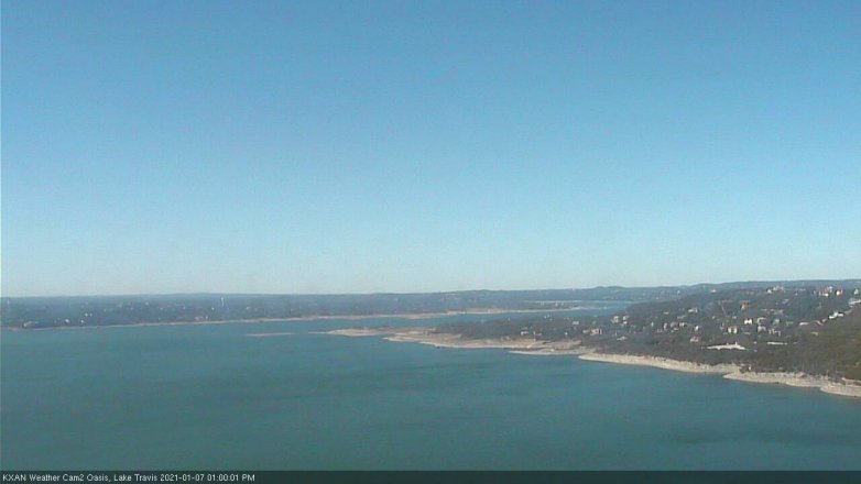 Lake Travis webcam, January 7, 2021 1:00 PM CT