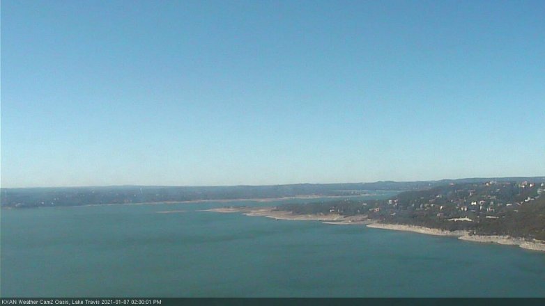 Lake Travis webcam, January 7, 2021 2:00 PM CT