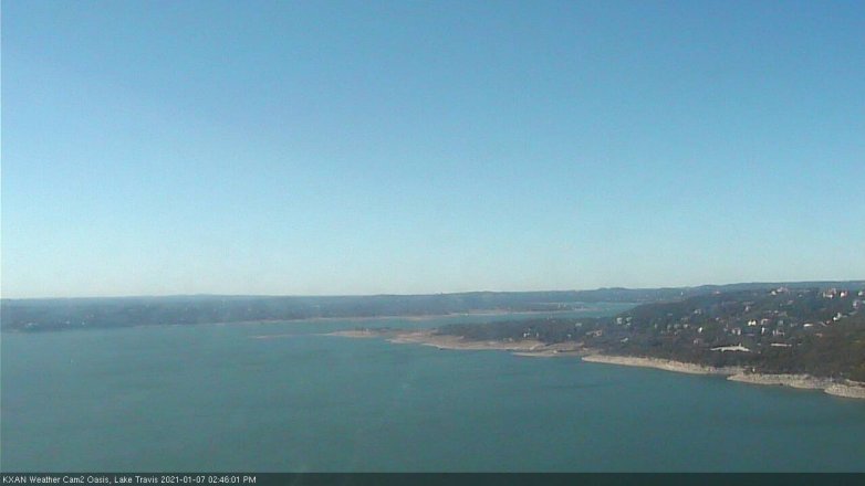 Lake Travis webcam, January 7, 2021 2:45 PM CT