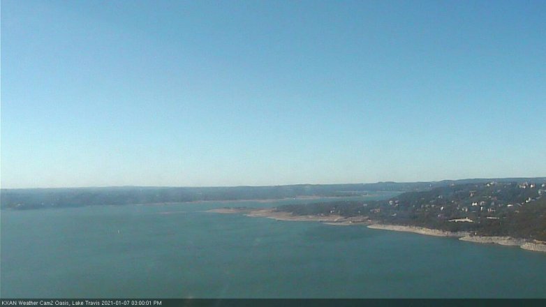 Lake Travis webcam, January 7, 2021 3:00 PM CT
