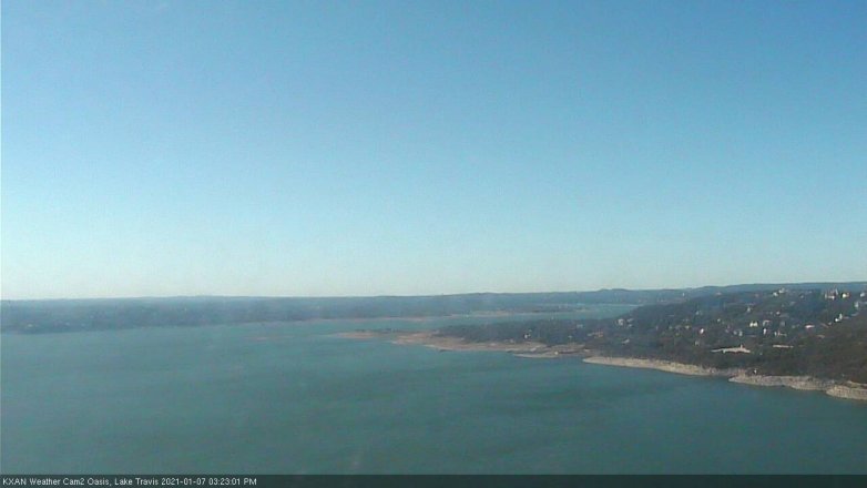 Lake Travis webcam, January 7, 2021 3:25 PM CT