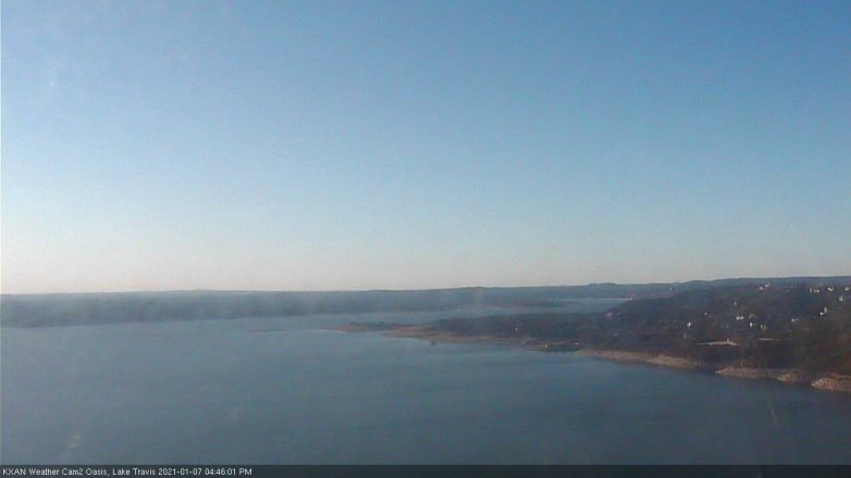 Lake Travis webcam, January 7, 2021 4:45 PM CT