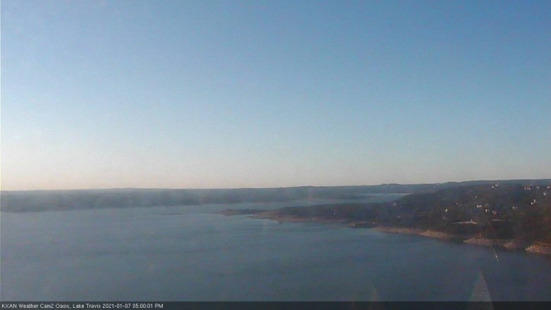 Lake Travis webcam, January 7, 2021 5:00 PM CT