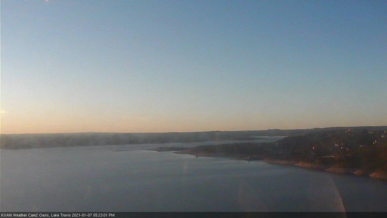 Lake Travis webcam, January 7, 2021 5:25 PM CT