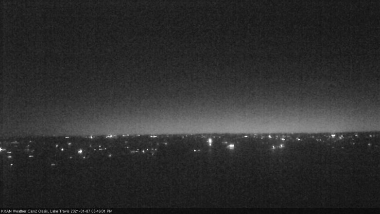 Lake Travis webcam, January 7, 2021 6:45 PM CT