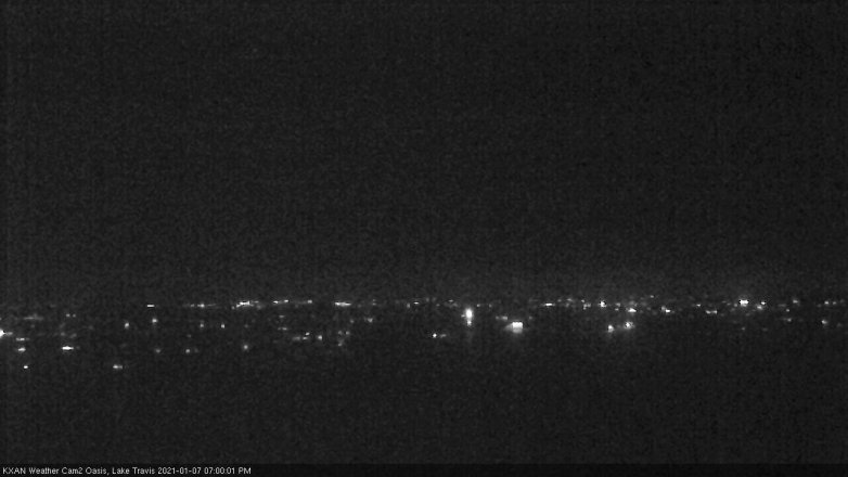 Lake Travis webcam, January 7, 2021 7:00 PM CT