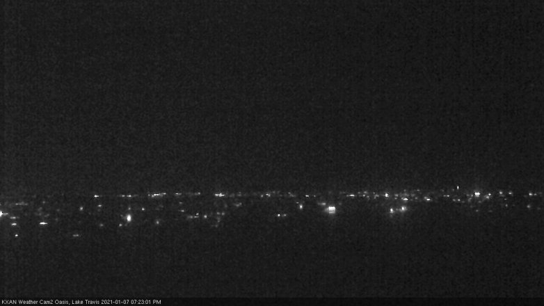 Lake Travis webcam, January 7, 2021 7:25 PM CT