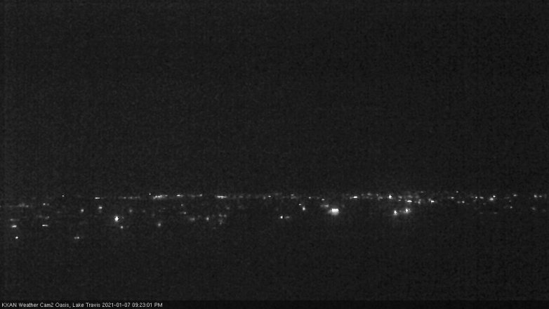 Lake Travis webcam, January 7, 2021 9:25 PM CT