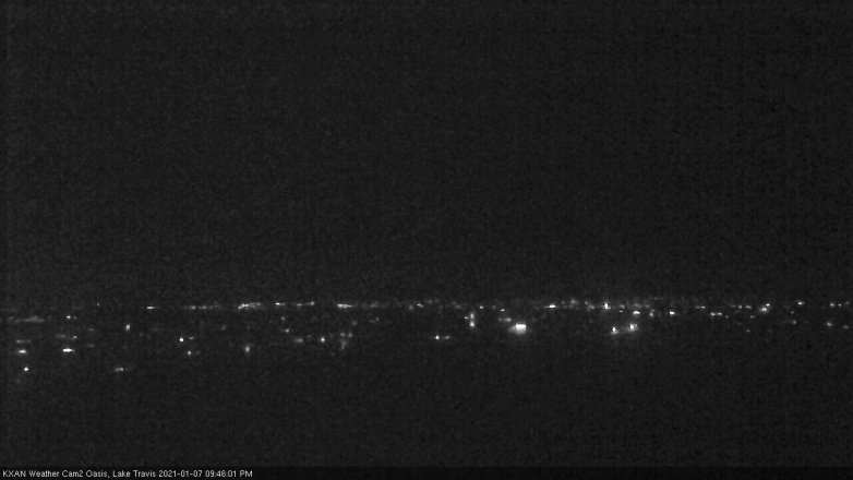 Lake Travis webcam, January 7, 2021 9:45 PM CT