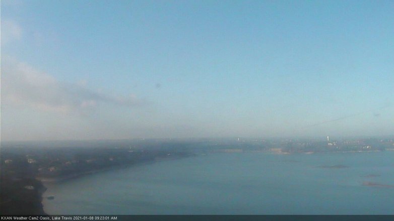 Lake Travis webcam, January 8, 2021 9:25 AM CT