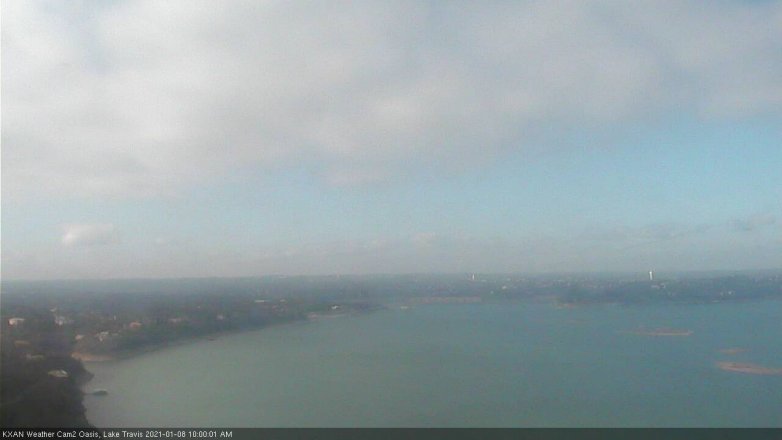 Lake Travis webcam, January 8, 2021 10:00 AM CT