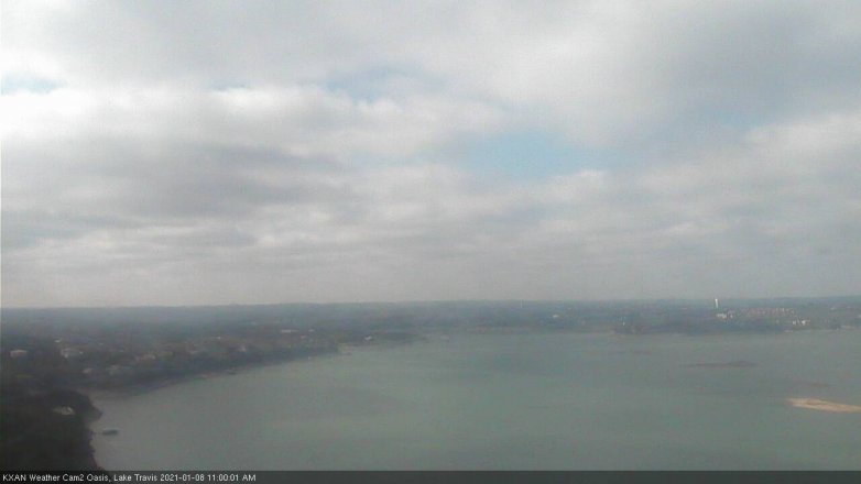 Lake Travis webcam, January 8, 2021 11:00 AM CT