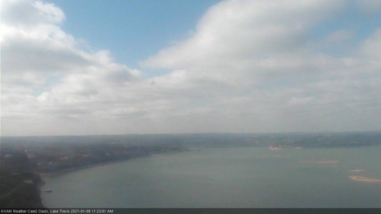 Lake Travis webcam, January 8, 2021 11:25 AM CT