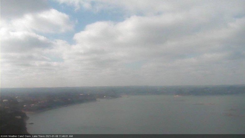 Lake Travis webcam, January 8, 2021 11:45 AM CT