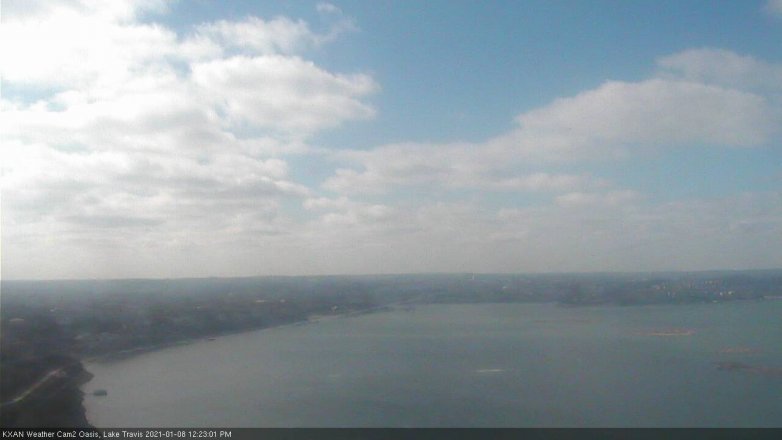 Lake Travis webcam, January 8, 2021 12:25 PM CT