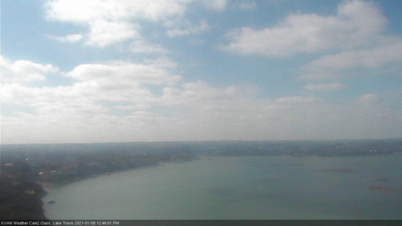 Lake Travis webcam, January 8, 2021 12:45 PM CT