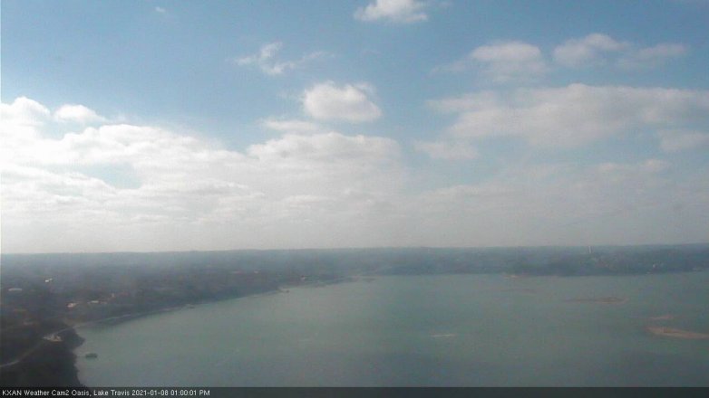 Lake Travis webcam, January 8, 2021 1:00 PM CT