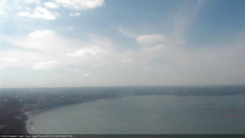 Lake Travis webcam, January 8, 2021 2:00 PM CT