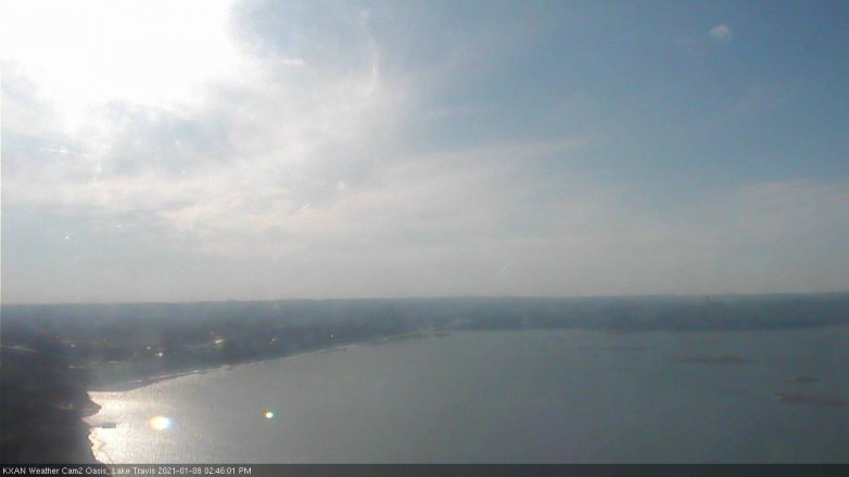 Lake Travis webcam, January 8, 2021 2:45 PM CT