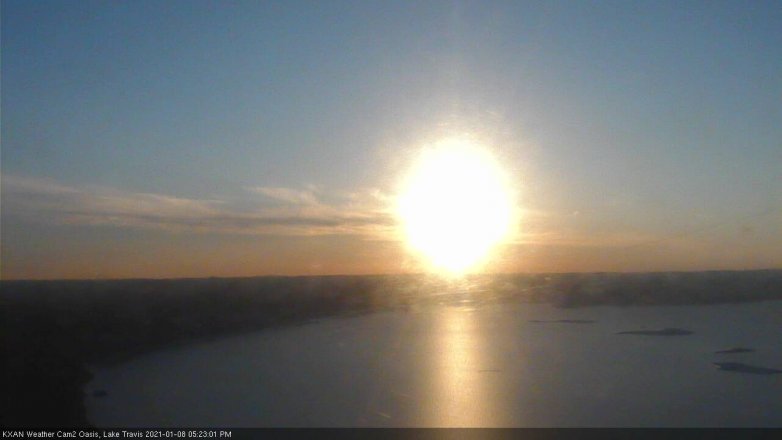 Lake Travis webcam, January 8, 2021 5:25 PM CT