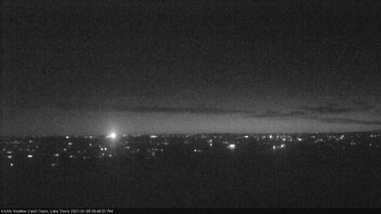 Lake Travis webcam, January 8, 2021 6:45 PM CT