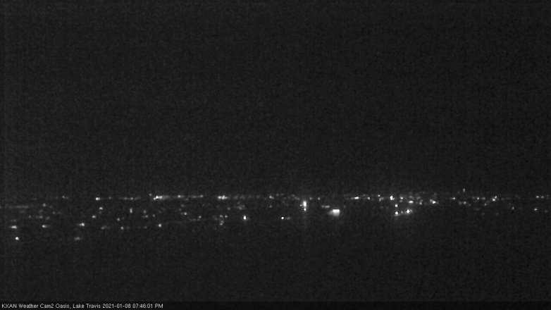 Lake Travis webcam, January 8, 2021 7:45 PM CT