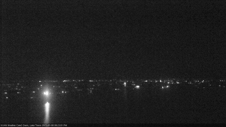 Lake Travis webcam, January 8, 2021 8:25 PM CT