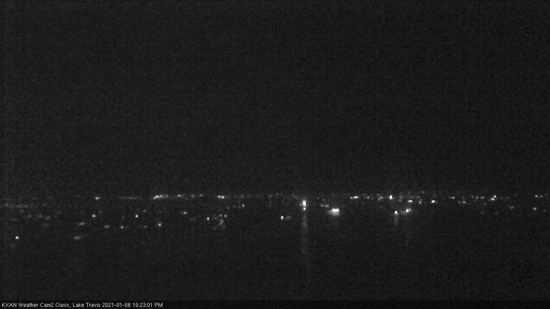 Lake Travis webcam, January 8, 2021 10:25 PM CT