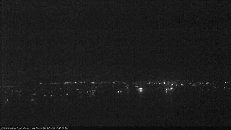 Lake Travis webcam, January 8, 2021 10:45 PM CT